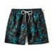 Herrenshorts haben eine Strandhose mit dreieckigem Netzmarmor-Print_voghion.com