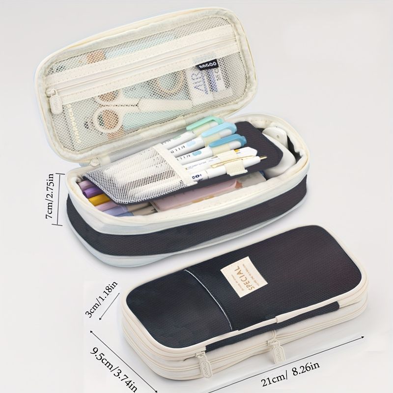 Astuccio portapenne espandibile da 1 pezzo con scomparti, astuccio portapenne di grande capacità, astuccio portapenne portatile, grande organizer per cancelleria scolastica, Ma_voghion.com