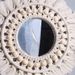 Woven tapestry mirror tassel home tapestry wall decoration bohemian style hand-woven decorative mirror_voghion.com