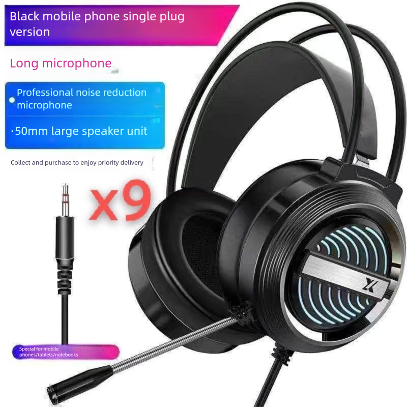 Over-Ear Headphones Computer High-Quality Wired With Microphone Gaming Headset Noise Cancelling Sound Channel_voghion.com