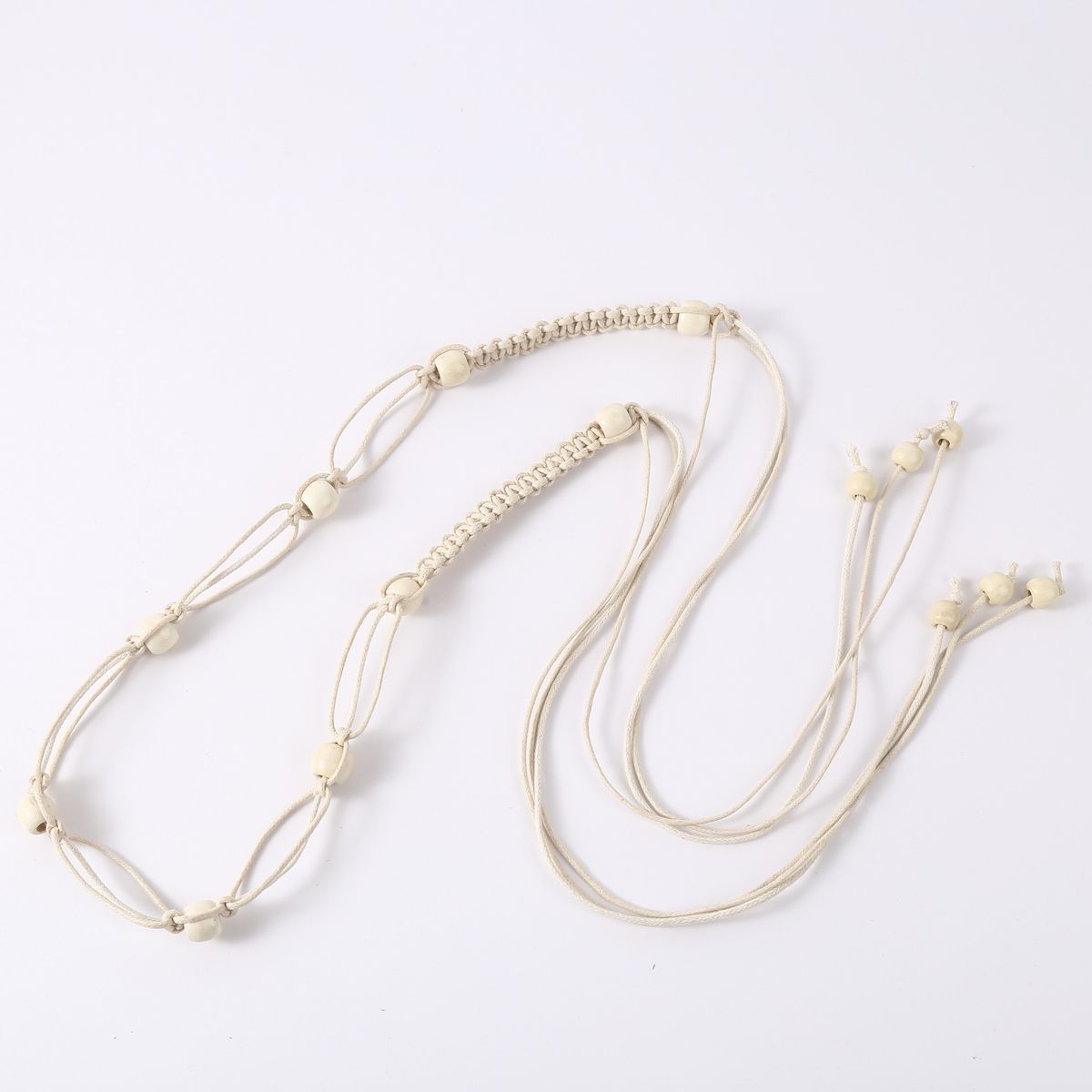 Bohemian Woven Wax Rope Waist Chain Thin Belt For Women Simple Versatile Dress_voghion.com