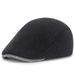 Unisex Autumn and winter wool cap men's and women's fashion simple light plate forward cap adjustable size beret_voghion.com