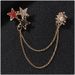 Herrenkette Fünfeckige Sternbrosche Quaste Einfache Pin Anzug Modeaccessoires Abzeichen Persönlichkeit Brustblume_voghion.com