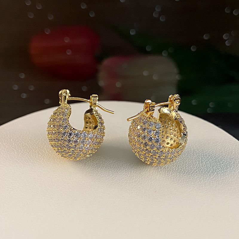 Orecchini a forma di cestino piccolo personalizzato coreano alla moda, eleganti, semplici, geometrici irregolari_voghion.com