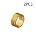 2pcs/Set Thimble Metal Ring Thickening Needle Presser Cross Thread Sewing Finger Protector Thimble Hoop_voghion.com