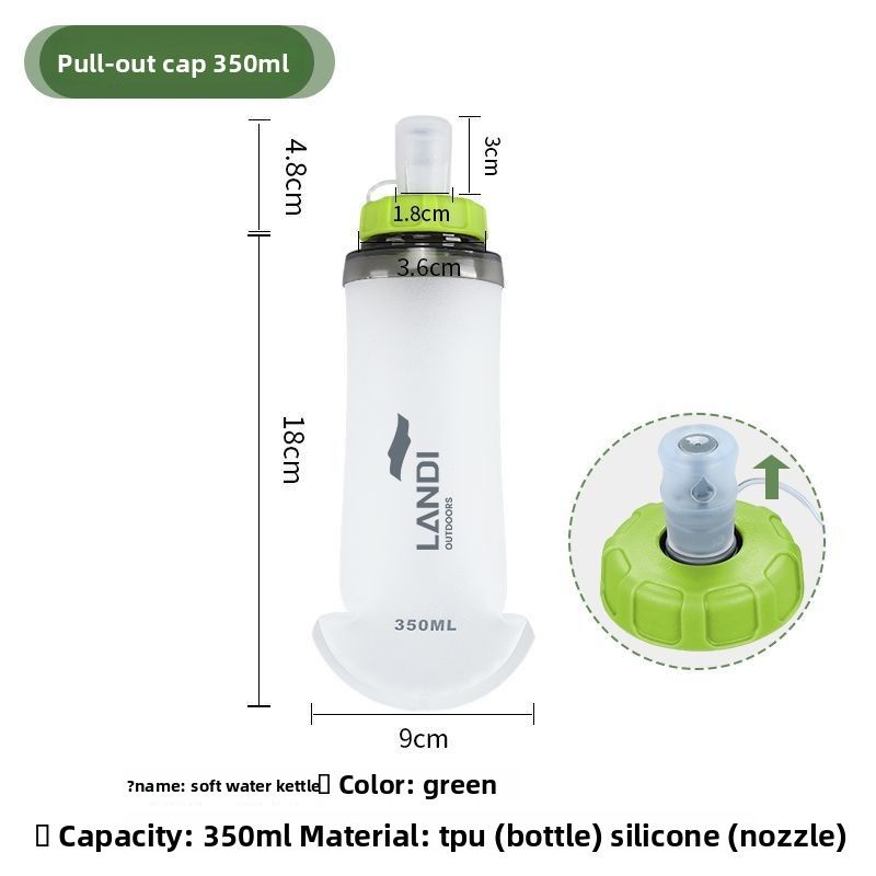 Landy Outdoor Sports Yumuşak Katlanabilir Trail Koşu Yürüyüş Kupası 350ML Cep Taşınabilir Su Şişesi_voghion.com