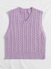 Men's Clothing New European And American Foreign Trade Women's Spring And Summer Knitted Cable Vest Pullover V Neck Vest Large Size Sweater_voghion.com