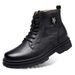 Herren-Baumwollschuhe, warme, hochgeschnittene Martin-Stiefel aus Samt, Schneestiefel, lässige Herren-Lederstiefel_voghion.com