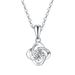 Collana con quadrifoglio micro intarsiato Moissanite Gioielli da donna S925 Argento Moissanite Diamante_voghion.com