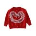 Abbigliamento per bambini Autunno e inverno Maglie a maniche lunghe in maglia Maglietta per neonati Maglietta per bambini Maglione cardigan con pizzo e amore_voghion.com