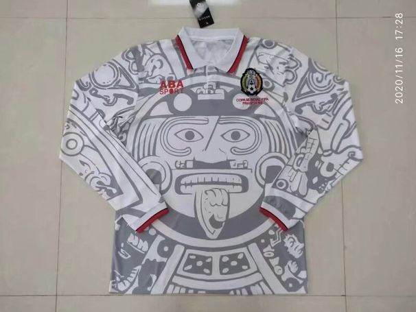 Maglia da calcio retrò a maniche lunghe Messico Away 1998_voghion.com