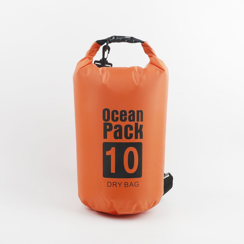 Outdoor Bucket Polyester PVC Waterproof Single Shoulder Drifting Bag Travel Storage Lightweight Foldable_voghion.com