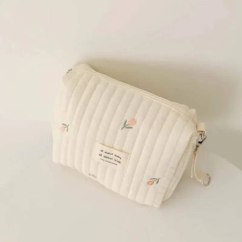 Portable Stroller Nappy Bag Quilted Baby Diaper Caddy Organizer Embroidered Mommy Bags Babies Accessories Changing Bag Storage_voghion.com
