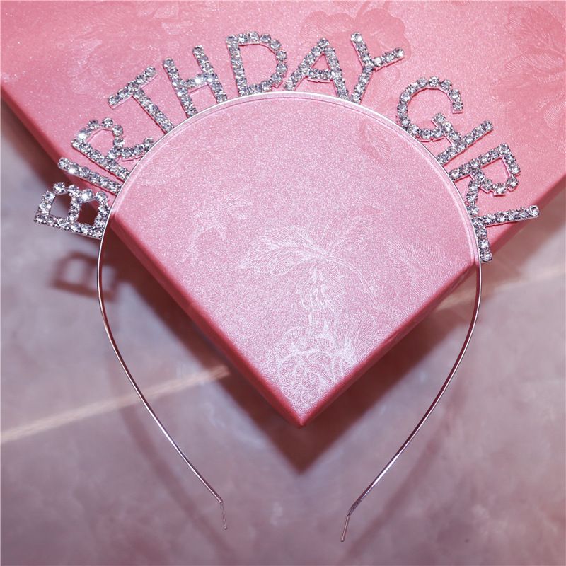 Hot selling BirthdayGirl tassel sweet headband shiny rhinestone birthday accessories such as headbands and headwear_voghion.com