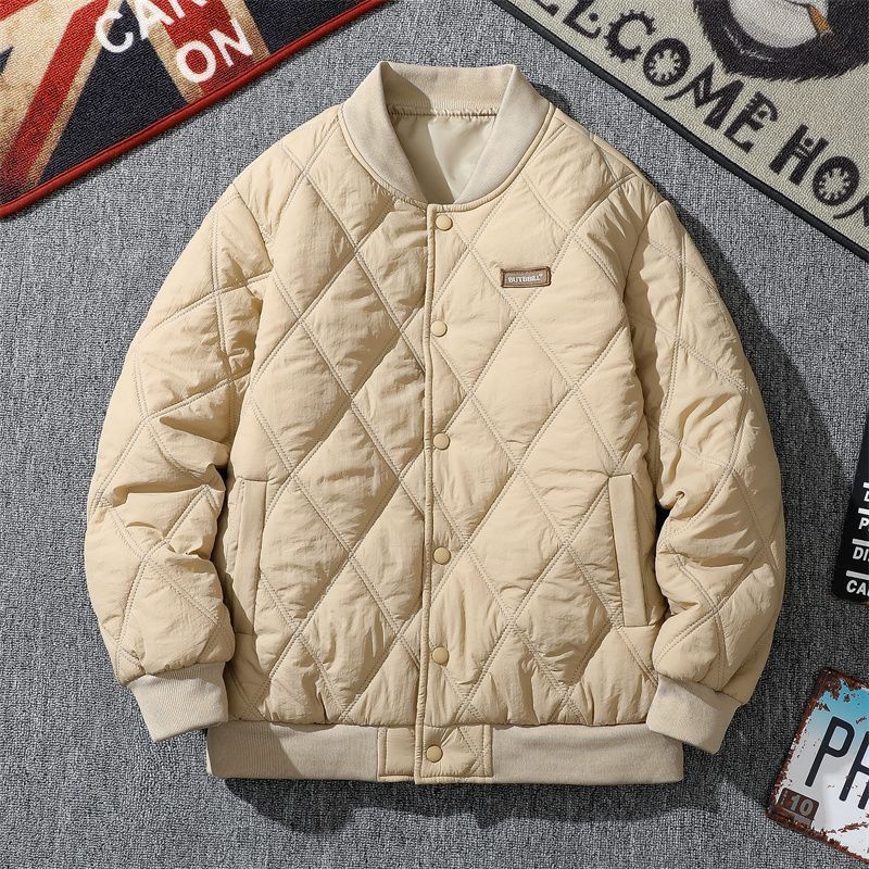 Giacca da uomo in velluto a coste pesante con fodera in pile – Cappotto invernale antivento con cappuccio regolabile e imbottitura termica (nero, cachi, verde oliva)_voghion.com