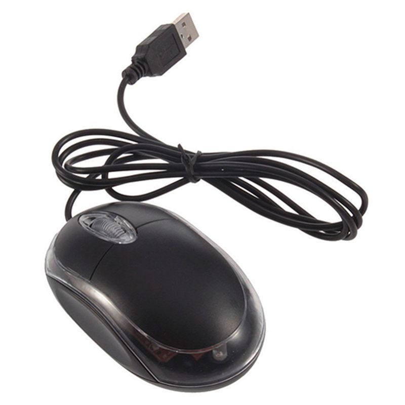 Xinweiqing Mini LED Light Wired USB Optical Mouse Scroll Wheel for PC Laptop Computer_voghion.com