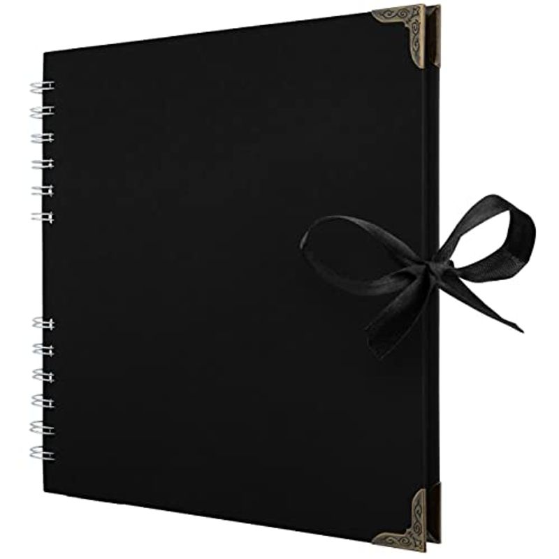 Bstorify Kraft Photo Album - 60 Pages 20x20cm With Ribbon Closure_voghion.com