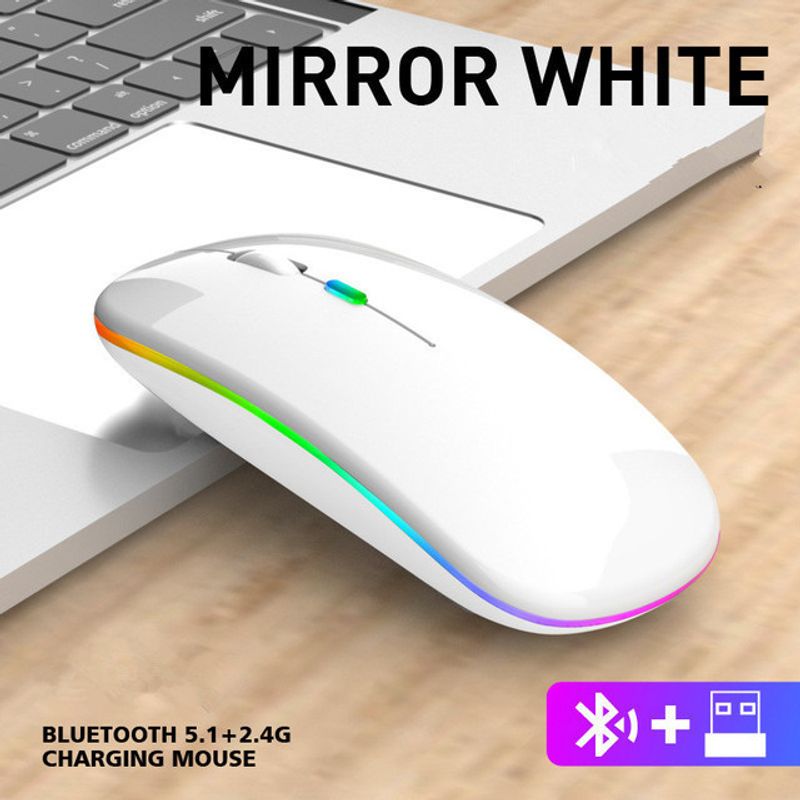Tablet Ασύρματο ποντίκι Bluetooth που φορτίζει Φωτεινό 2.4G USB ασύρματο ποντίκι Φορητό ποντίκι_voghion.com
