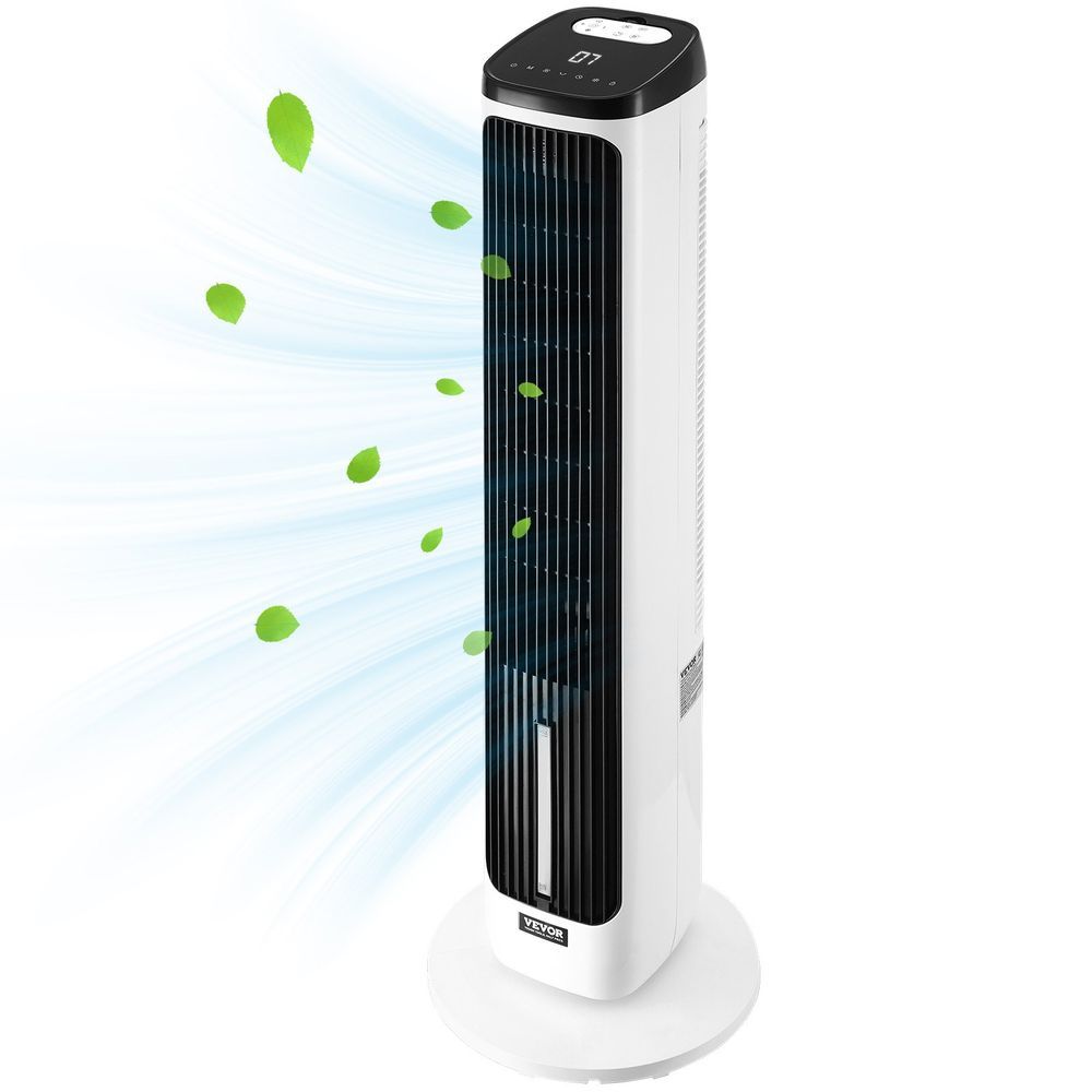 40' Oscillating Tower Fan 24H Timer 23.3 Ft/s High Velocity With Remote Control_voghion.com