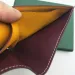 Portafoglio da uomo corto e piccolo in tela rivestita in vera pelle, portafogli multi-fold con scatola e sacchetto di carta_voghion.com