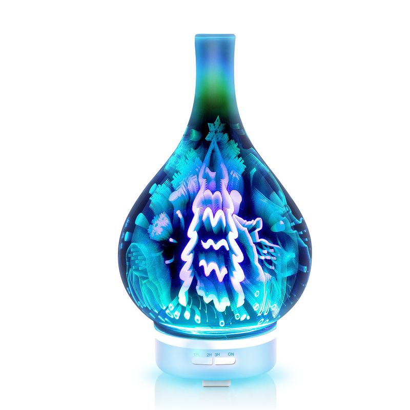Diffusore di aromi da 200 ml in vetro, macchina per aromaterapia, umidificatore per aromaterapia, umidificatore per ufficio, aria fredda, luce notturna_voghion.com