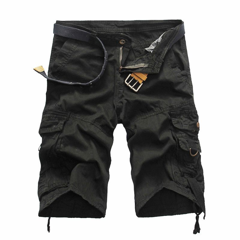 Man's clothing Summer loose casual camo cargo shorts plus size multi-pocket five-point mid-length pants_voghion.com