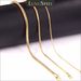 Collana con catena a serpente rotonda da 1 mm/2 mm/3 mm alla moda per donne e uomini, in acciaio inossidabile color oro, a spina di pesce, regalo di gioielli di moda_voghion.com