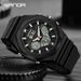 SANDA Style Digital Men Watches Dual Display Three Time Waterproof Shock Sports Watch Military Countdown Male LED Quartz Clock_voghion.com
