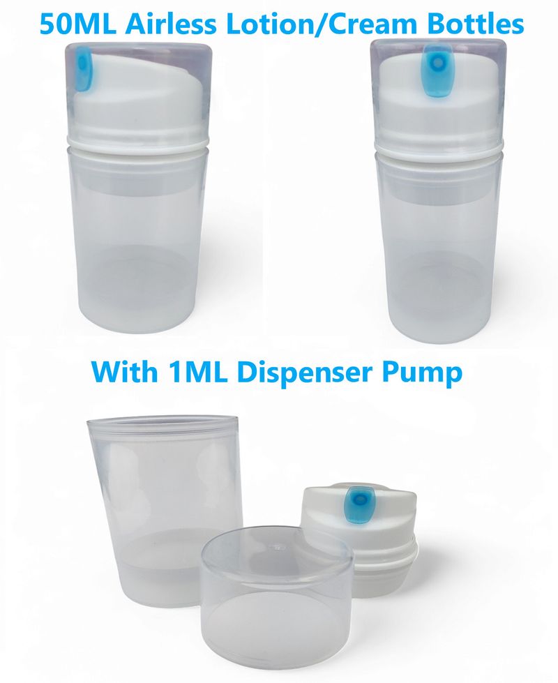 Travel Size Cosmetic Cream/Lotion/Toothpaste Pots. 50ML Airless Engine Design._voghion.com