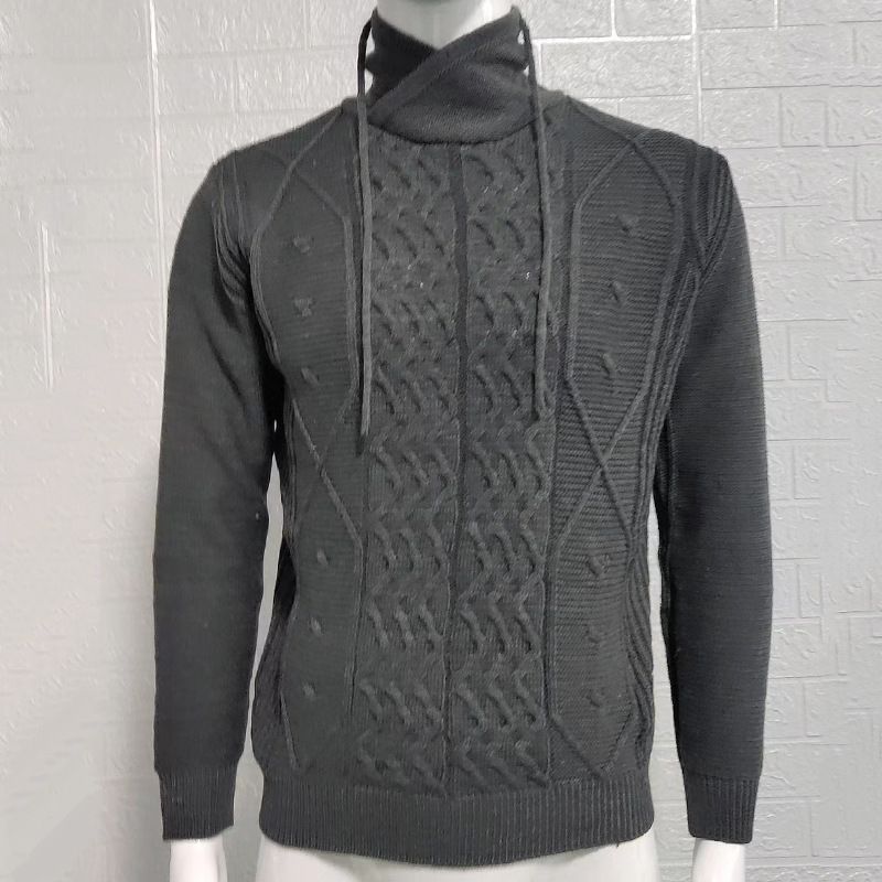 Männer herbst und winter neue halbe rollkragenpullover langarm schlank strick top mode männer tragen_voghion.com