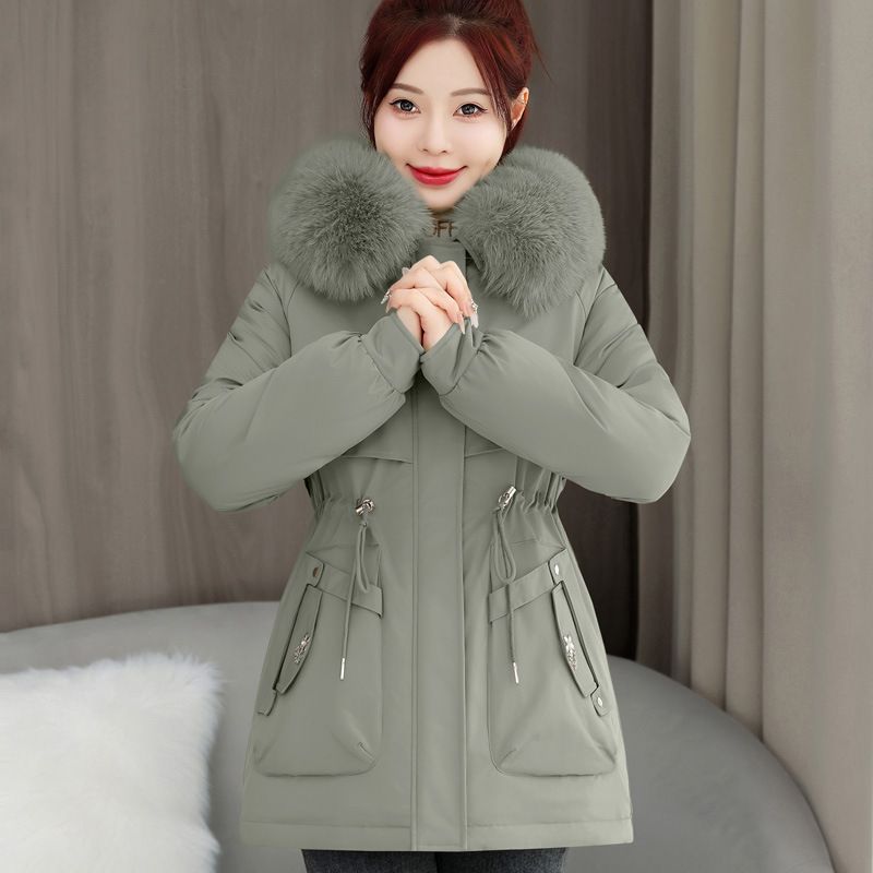Damenbekleidung Plus Samt Winter New Style Parka Baumwollmantel für Frauen im koreanischen Stil Kurzer Baumwollmantel Lose Mantel Baumwolljacke_voghion.com