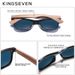 KINGSEVEN  Walnut Wood Sunglasses Polarized Wooden Brand Designer Rimless Mirrored Square Sun Glasses For Women/Men_voghion.com