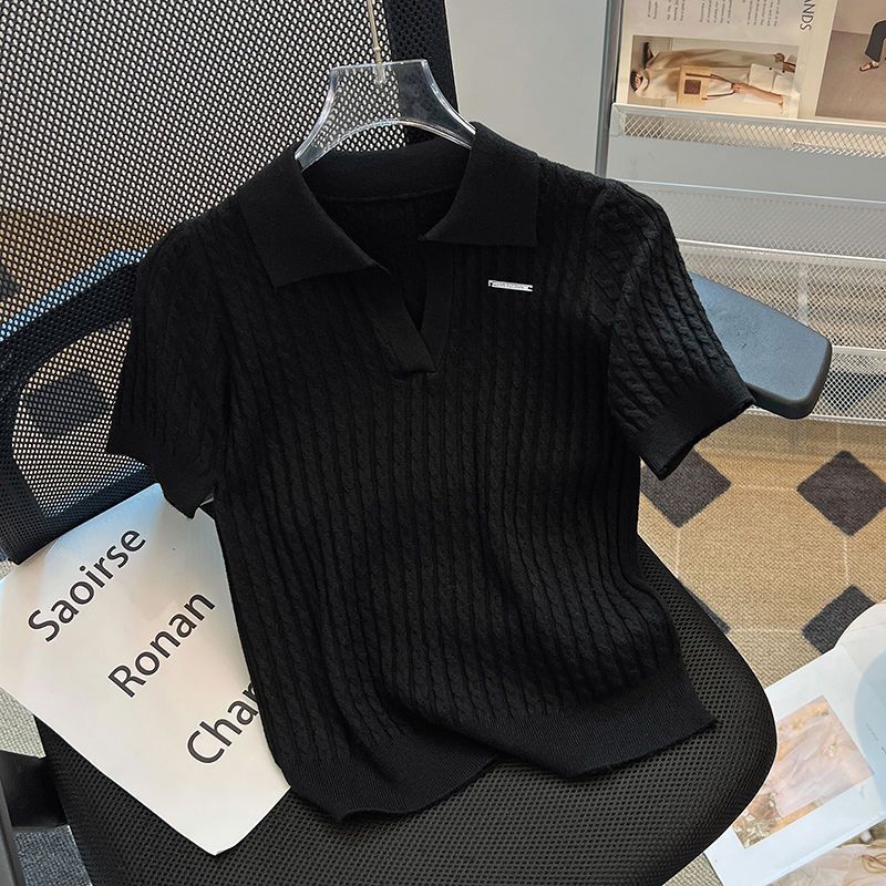 naisten ohut löysä slim fat MM lyhythihainen T-paita_voghion.com