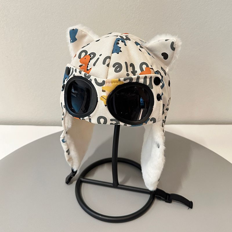 Cappello da pilota in pile per bambini, invernale, antivento, caldo, Lei Feng, berretto da ciclismo per ragazzi e ragazze_voghion.com