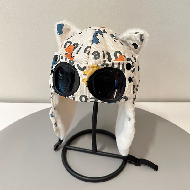 Cappello da pilota in pile per bambini, invernale, antivento, caldo, Lei Feng, berretto da ciclismo per ragazzi e ragazze_voghion.com