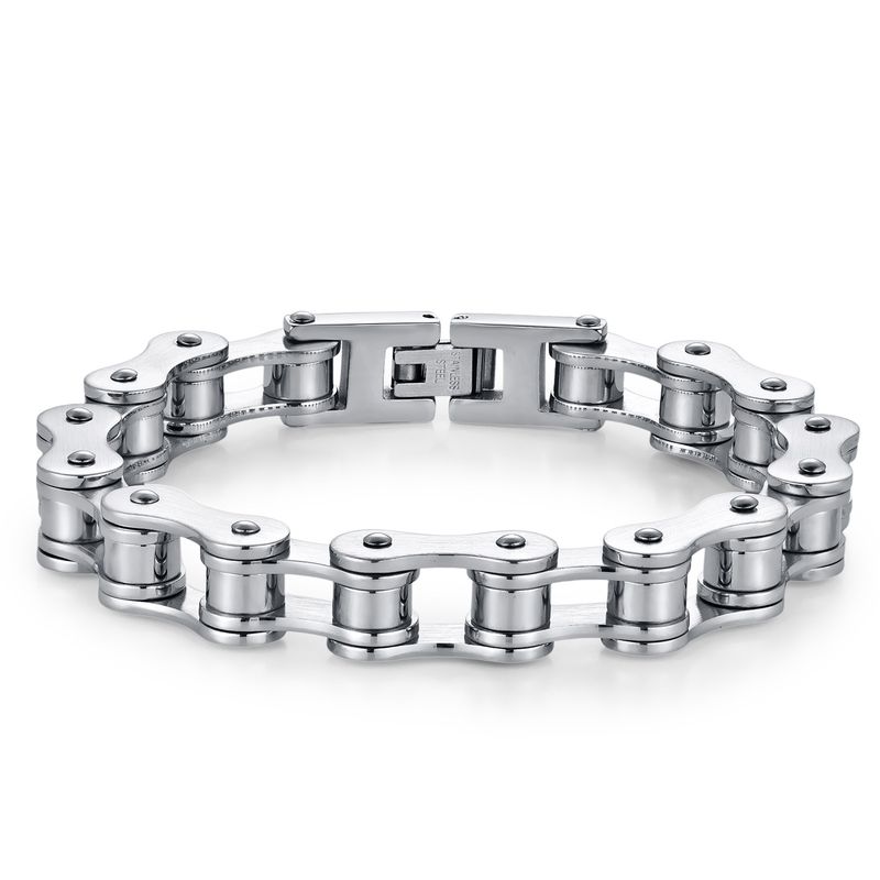 Multiple Creative Personality Bicycle Rock Hip-Hop Style Unisex Stainless Steel Bike Chain Bracelets_voghion.com