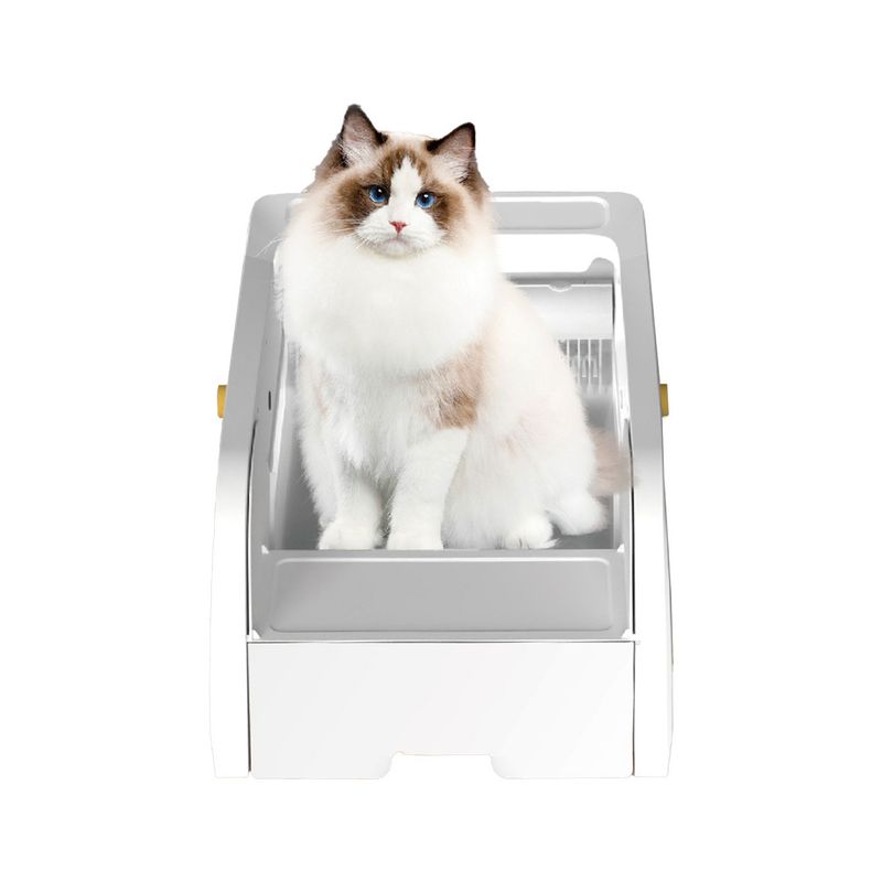 APP Fully Automatic Smart Litter Box Large Semi-Enclosed Drawer No Scooping Required Splash-Proof Cat Toilet_voghion.com