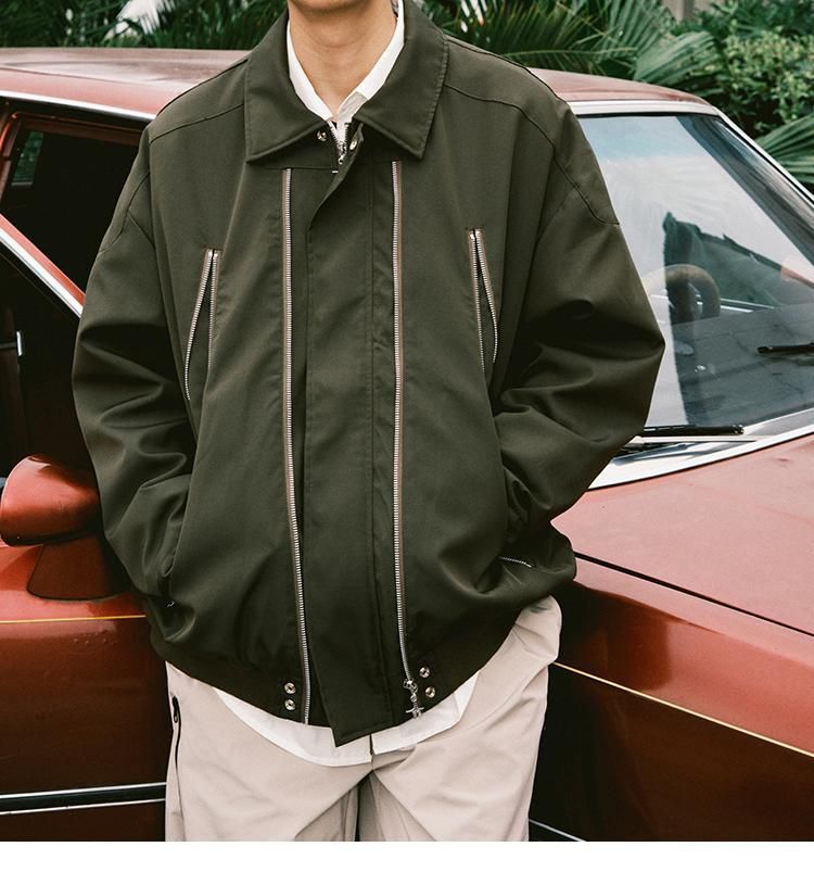 Zipper Jacket For Boys, Loose Design, Functional Style, Pilot's Jacket For Men, Perfect For Men_voghion.com