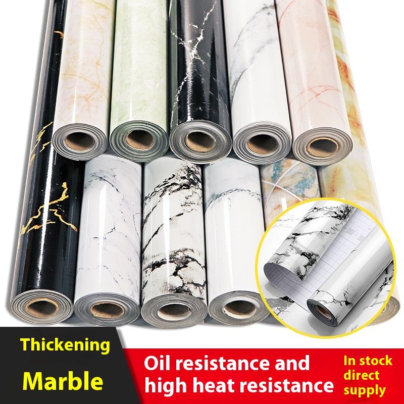 Marble wall waterproof, oil resistant, heat-resistant aluminum foil, kitchen furniture stickers, wallpaper_voghion.com