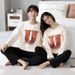 Paar Frühling Cartoon Pyjamas Langarm Baumwolle Hoodie Männer Frauen Nette Atmungsaktive Hause Kleidung Herbst und Winter_voghion.com