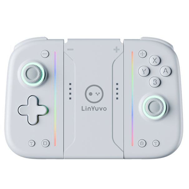 LinYuvo Switch Joy Con Mechanische Taste mit selbstklebender Rückseite, bunten Lichtern, Ro-Funktion, Bluetooth-Spiel_voghion.com