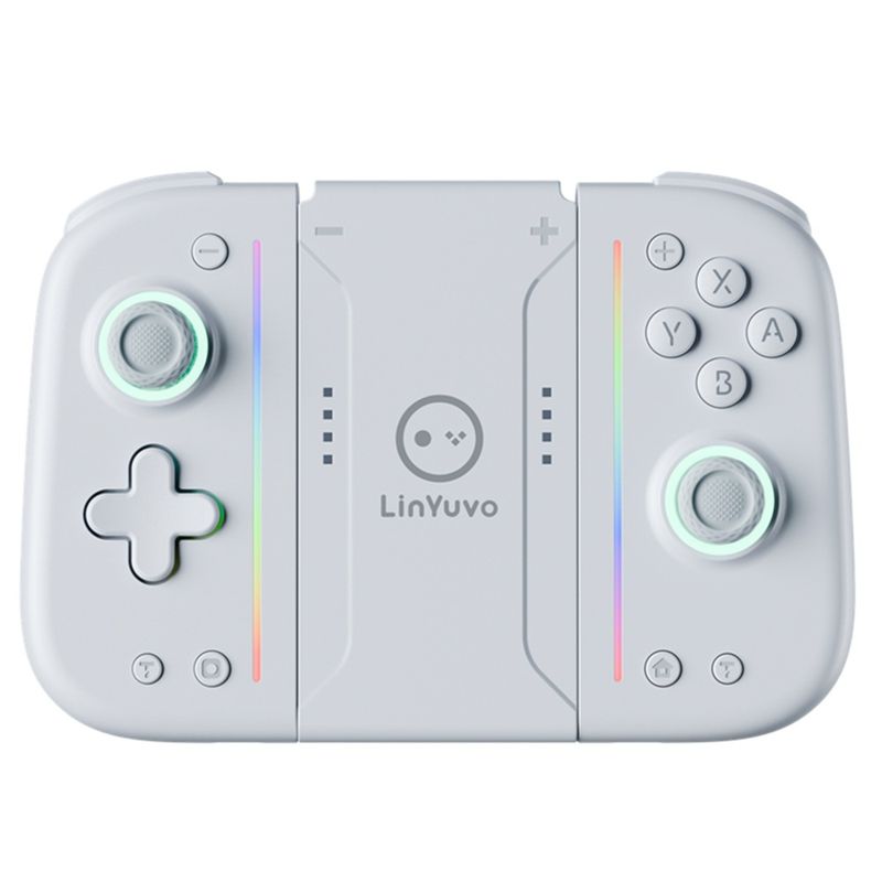 Yuvo Switch Joy Con mechanical button with adhesive backing, colorful LED macro function, Bluetooth game controller_voghion.com