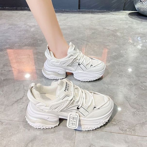 p7Daddy 2023 autunno inverno nuovi sport e tempo libero da donna con la suola spessa che mostrano i piedi piccole scarpe_voghion.com