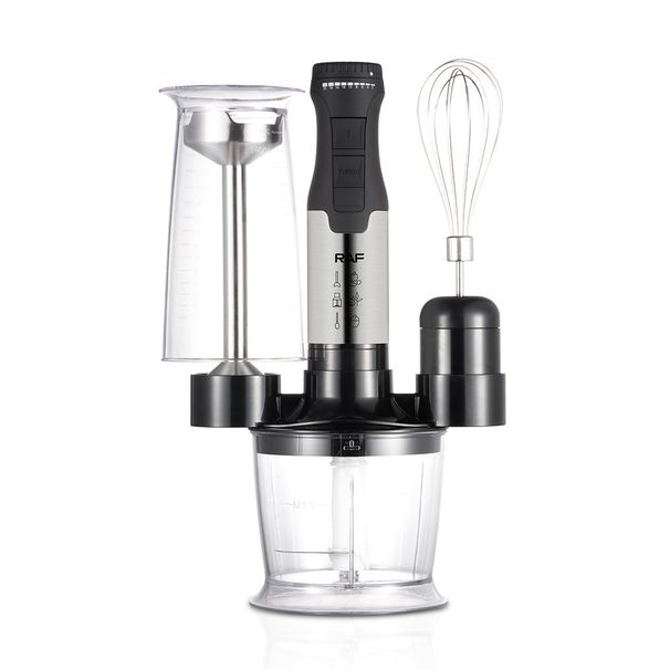 RAF 4-in-1 Hand Blender Set, 500W Electric Food Processor With Whisk, Chopper, And Beaker, Ideal For Making Soups, Sauces, Baby Food_voghion.com