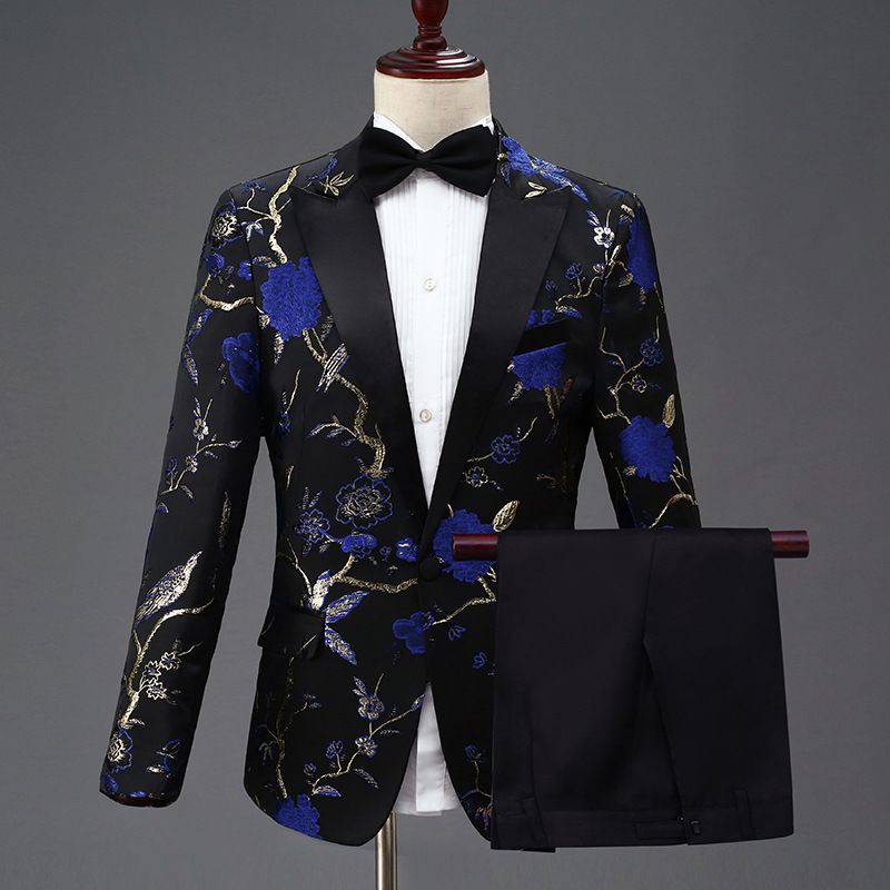 Completo da uomo in jacquard Woodpecker, completo da presentatore e presentatore, completo da esibizione del coro_voghion.com