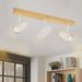 Glitzerlife Deckenleuchte Holz Deckenstrahler Weiß - Vintage Deckenlampe GU10 3 Flammig Deckenspots Modern Schwenkbar 350° Flurlampe Für Arbeitszimmer Esszimmer_voghion.com