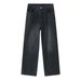Abbigliamento maschile Jeans casual da uomo larghi con elastico in vita e taglio dritto_voghion.com