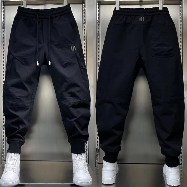 Herren Haremshose mit lockerer Passform – Atmungsaktiv, schnelltrocknend, mit Bündchen am Knöchel (Schwarz, M-3XL)Herrenbekleidung_voghion.com