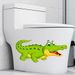 Cartoon krokodil PVC CH serie achtergrond decoratie toilet muursticker zelfklevend_voghion.com