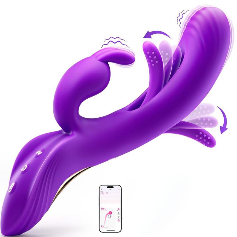Vibromasseur lapin pour adulte, point G féminin, orgasme de l'empereur Yin, double tête, masturbation_voghion.com